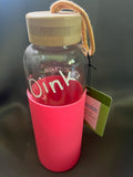 OINK Glass Water Bottles - Teal, Pink or Lime Green